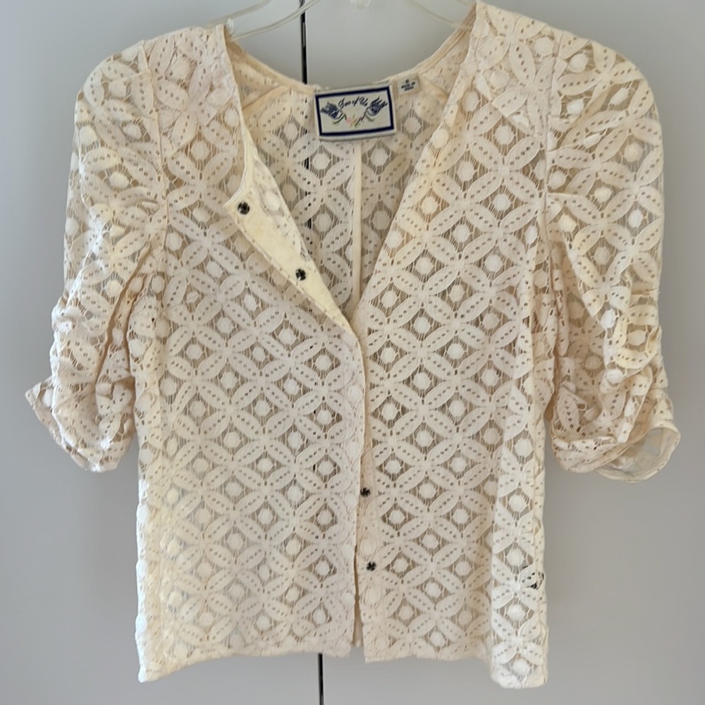 Two of Us (Anthropologie) doiley cardigan